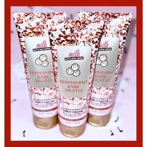 Bath & Body Works Peppermint Bark Truffle Ultimate Hydration Body Cream x3